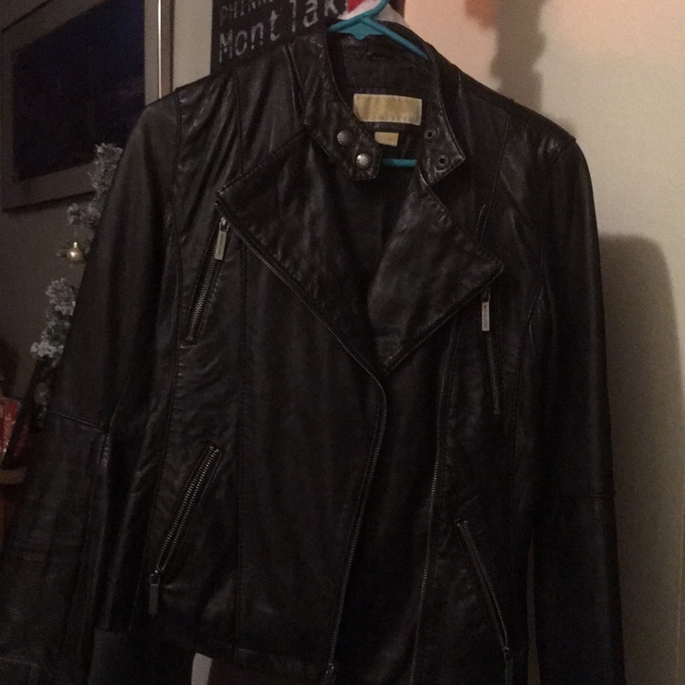 Michael Kohrs  black leather coat